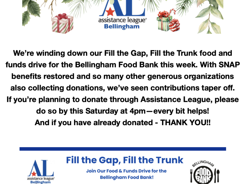 Fill the Gap, Fill the Trunk Food and Funds Drive ends